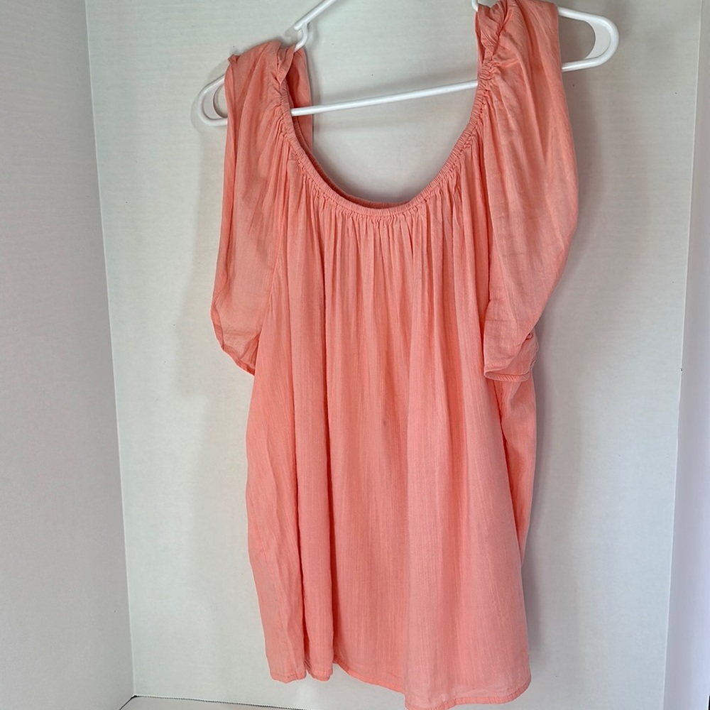 Gap peach short  sleeve lightweight flowy top size large